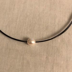 New, Floating White Mother of Pearl Bead Necklace
